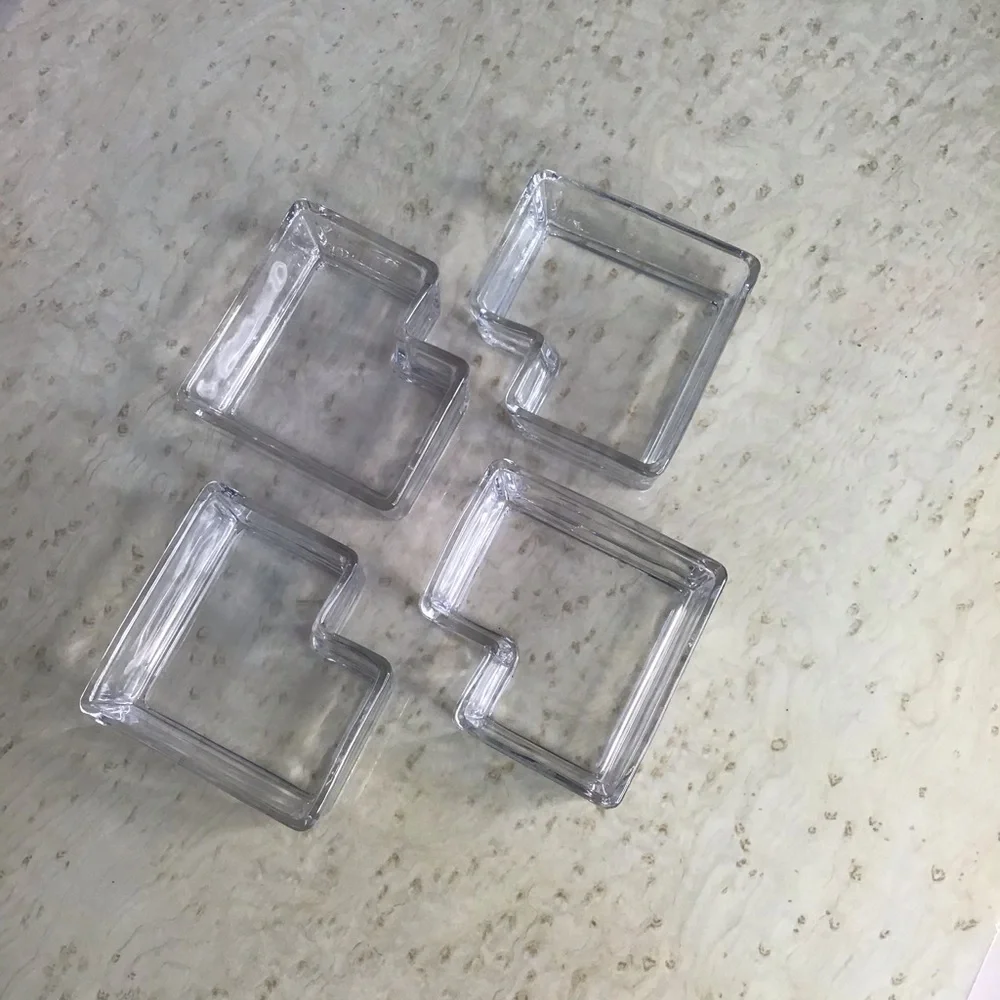 Modern Square Glass Candy Snack Serving Dishes Trinket Bowls